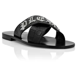 Philipp Plein Twist Slides Gothic-Heren Slippers