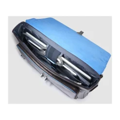 Piquadro Uitbreidbare leren aktetas-Heren Tassen