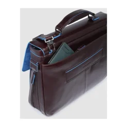 Piquadro Uitbreidbare leren aktetas-Heren Tassen