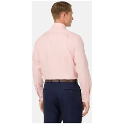 Boggi Milano ULTIMATE NON IRON Regular Fit Gestreept Katoenen Overhemd-Heren Overhemden