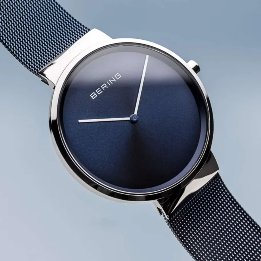 BERING Unisex Horloge Classic zilver glanzend Roestvrijstalen Armband en saffierglas 14539-308-Heren Horloges