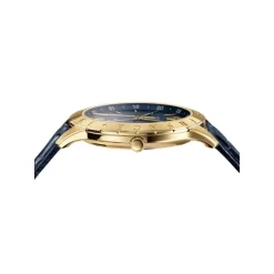 Versace UNIVERS GMT blauw goud leren horloge-Heren Horloges