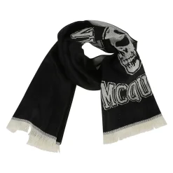Alexander McQueen Varsity Logo Skull Sjaal-Heren Sjaals
