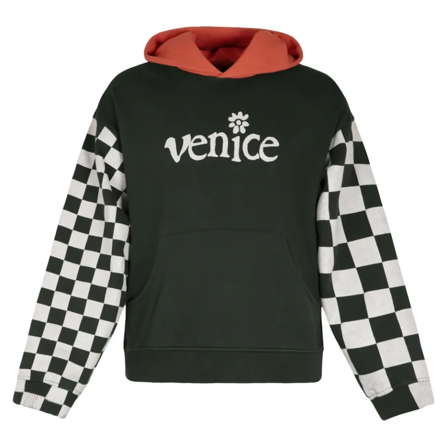 ERL Venice Checker Sleeve Hoodie-Heren Truien & Vesten