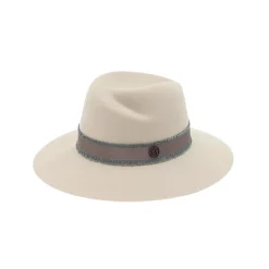 Maison Michel Versierde Katoenen Grosgrain Hoed-Heren Hoeden