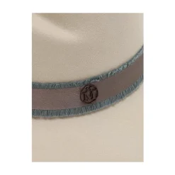 Maison Michel Versierde Katoenen Grosgrain Hoed-Heren Hoeden