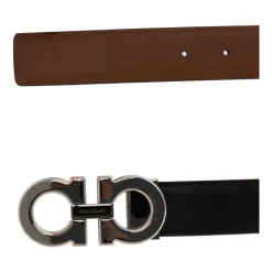 Ferragamo Verstelbare Double Gancini Riem-Heren Riemen