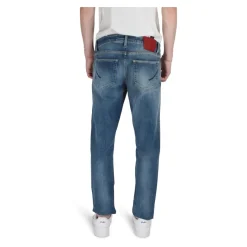 Hand Picked Vervaagde denim slim fit jeans-Heren Jeans