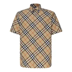 Burberry Vintage Check Shirt met korte mouwen-Heren Overhemden