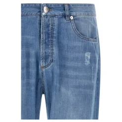 Brunello Cucinelli Vrijetijdsbroek met vijf zakken-Heren Jeans