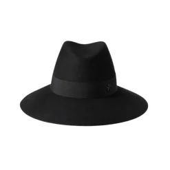 Maison Michel Waterdichte hoed met brede rand van wol-Heren Hoeden