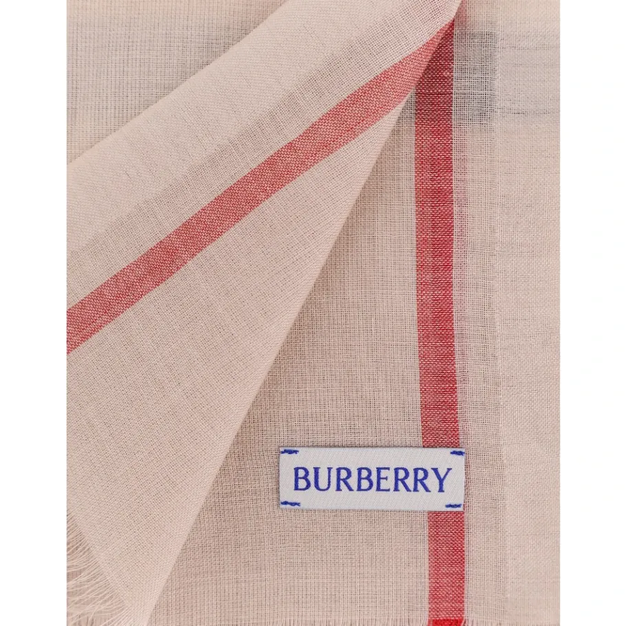 Burberry Wide Check Wool-Silk Scarf-Heren Sjaals