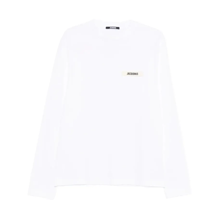 Jacquemus te Crew Neck Lange Mouwen T-shirt-Heren Shirts