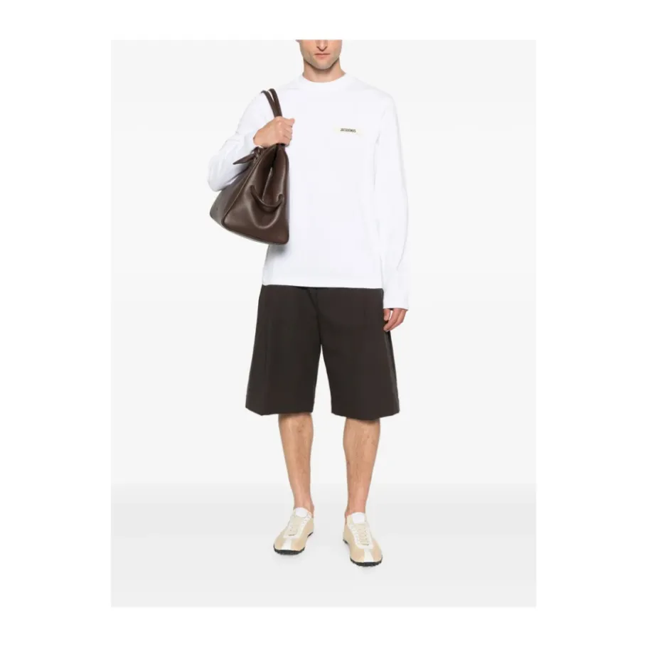 Jacquemus te Crew Neck Lange Mouwen T-shirt-Heren Shirts