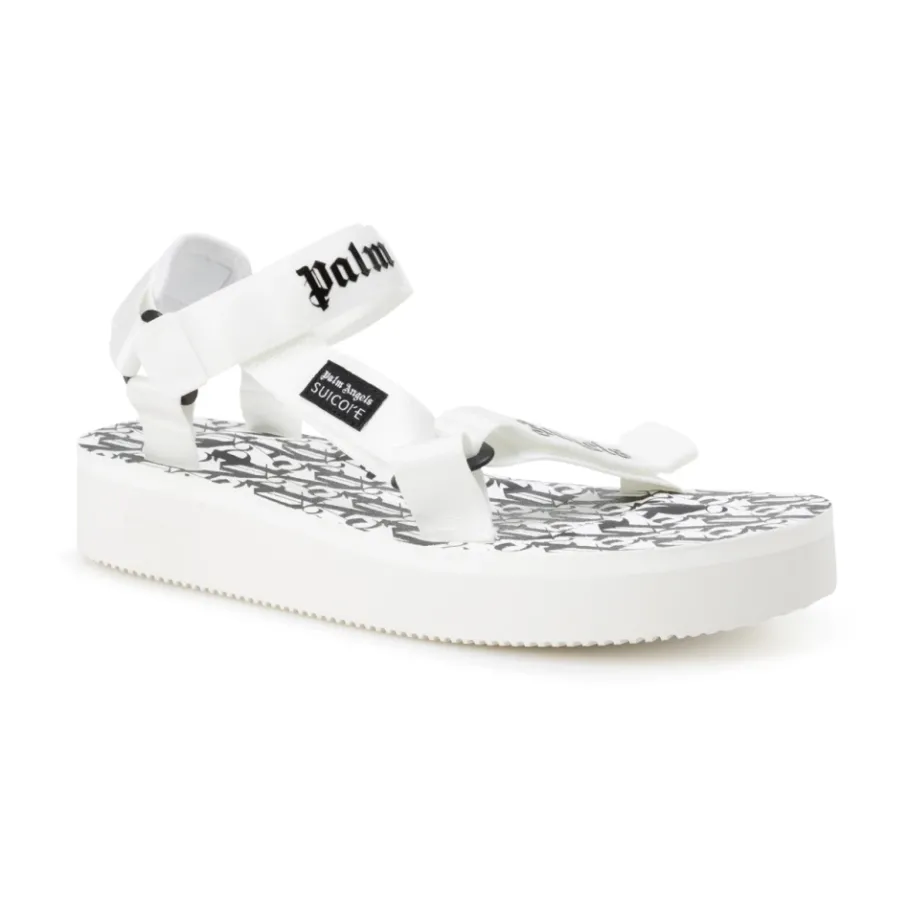 Palm Angels te rubberen sandalen met logoband-Heren Sandalen