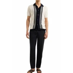 Orlebar Brown te Zand Nacht Iris Klassieke Pasvorm-Heren Overhemden