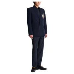 Balmain Wollen blazer met kristal patch-Heren Jassen