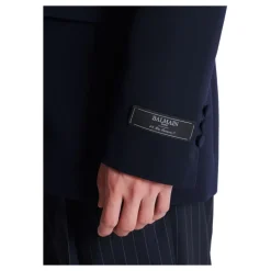 Balmain Wollen blazer met kristal patch-Heren Jassen