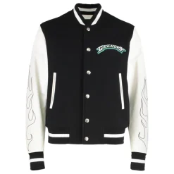 Givenchy Wollen bomberjack met leer-Heren Jassen
