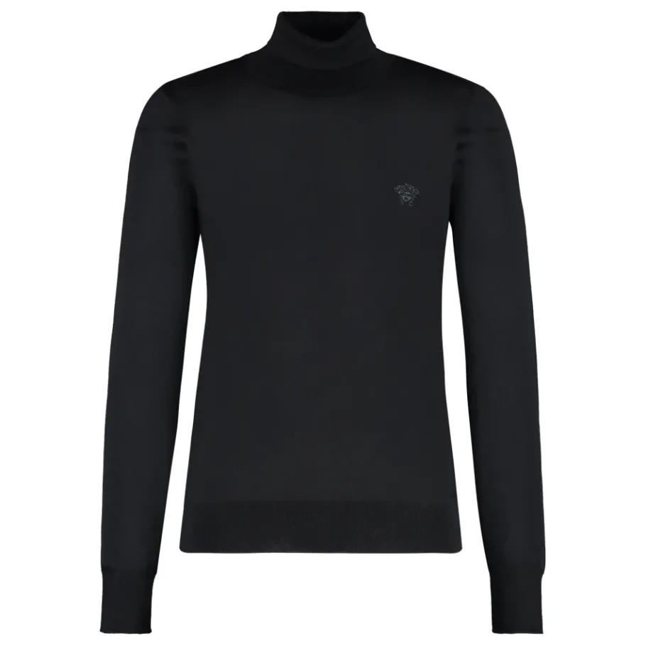 Versace Wollen coltrui met melange-Heren Truien & Vesten