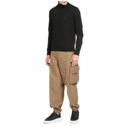 Versace Wollen coltrui met melange-Heren Truien & Vesten