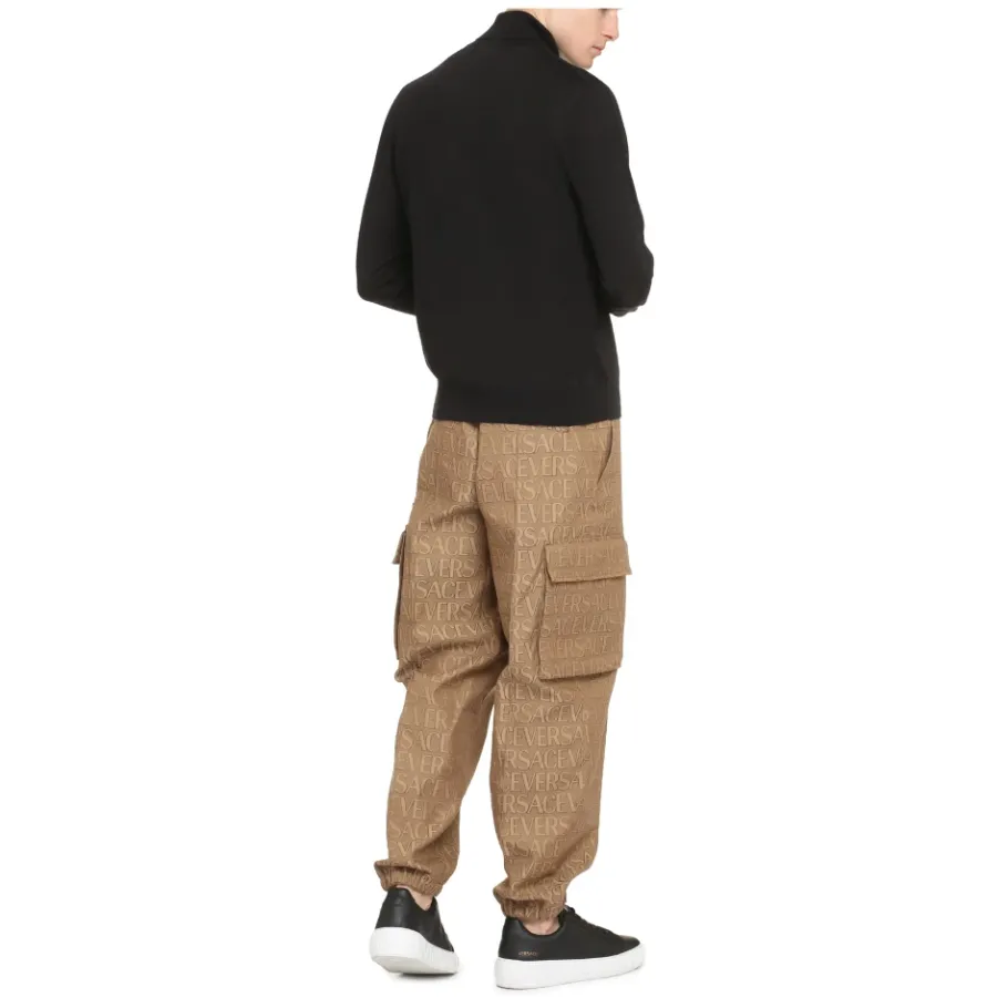 Versace Wollen coltrui met melange-Heren Truien & Vesten