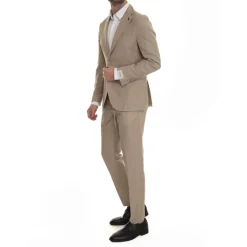 Paoloni Wollen Linnen Jas met Zakken-Heren Kostuums