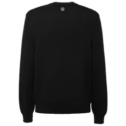 Philipp Plein Wollen Mix Pullover Handgemaakte Borduurwerk PP Duck-Heren Truien & Vesten