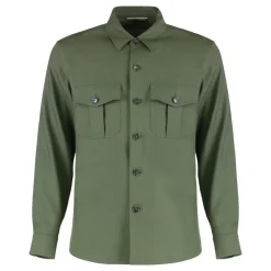 Canali Wollen Overshirt-Heren Overhemden