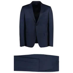 Zegna Wol-mohair blend pak met jas en broek-Heren Kostuums