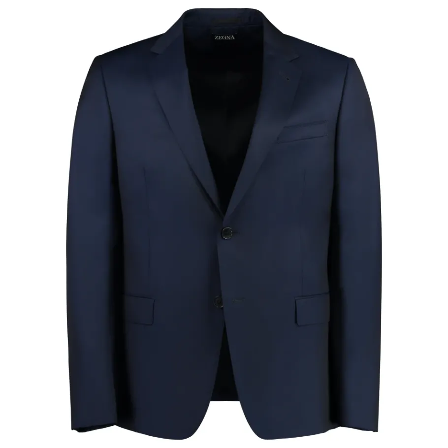 Zegna Wol-mohair blend pak met jas en broek-Heren Kostuums