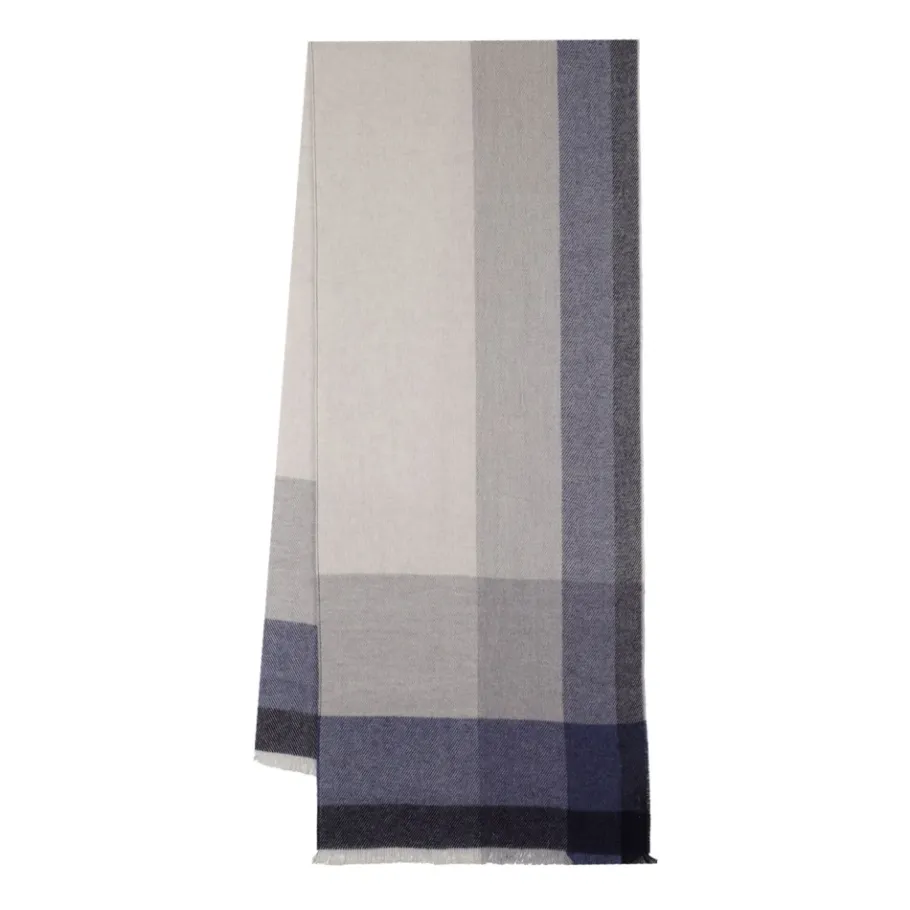 Brunello Cucinelli Wool and Cashmere Checked Twill Scarf-Heren Sjaals
