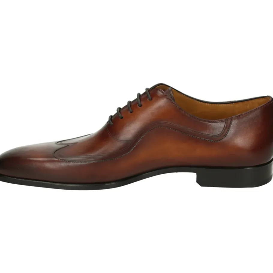 Magnanni Zakelijke lage leren schoen cognac-Heren Nette Schoenen