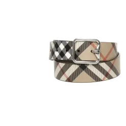 Burberry Zand Riem met Palladium Gesp-Heren Riemen