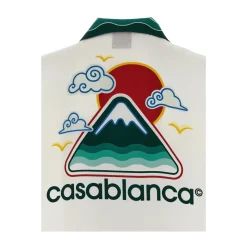 Casablanca Zijden Golfprint Overhemd Korte Mouwen-Heren Overhemden