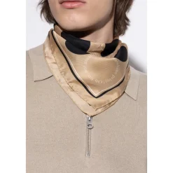 Moschino Zijden sjaal met logo-Heren Sjaals