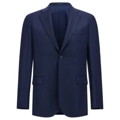 Boggi Milano Zuivere wol Bird's Eye jas-Heren Kostuums