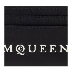 Alexander McQueen Grijs Leren Clutch Stijlvol Ontwerp-Heren Portefeuilles