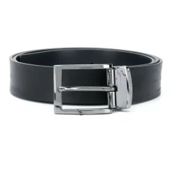 Emporio Armani Leren Vierkante Gesp Riem-Heren Riemen