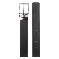 Emporio Armani Leren Vierkante Gesp Riem-Heren Riemen