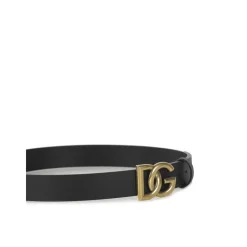 Dolce & Gabbana Logo Gesp Leren Riem-Heren Riemen