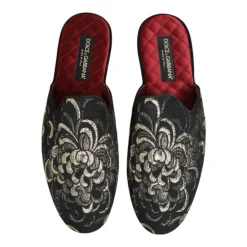 Dolce & Gabbana e Bloemen Jacquard Slides Schoenen-Heren Pantoffels