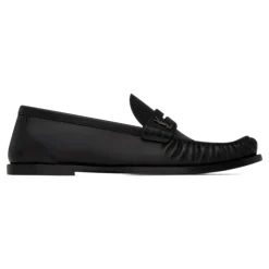 Saint Laurent e Cassandre Loafers Handgestikt Leer-Heren Instappers & Slip Ons
