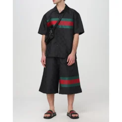 Gucci e Coated Canvas Crossbody Tas-Heren Tassen