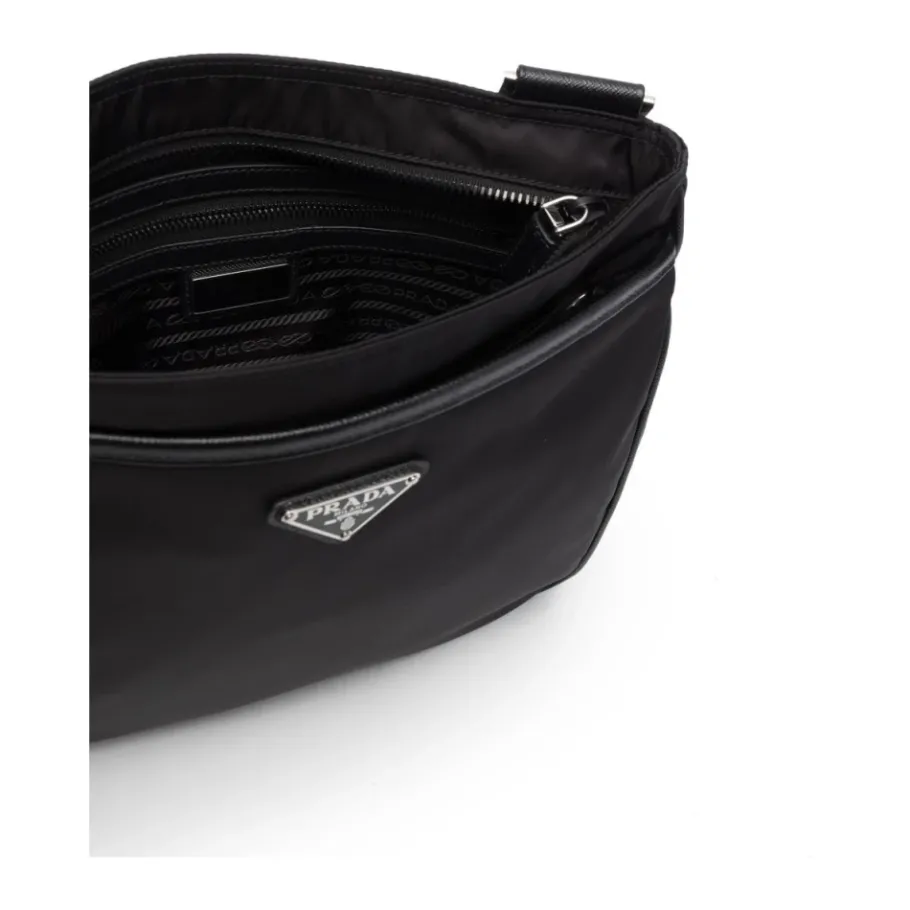 Prada e Emaille Driehoek Logo Schoudertas-Heren Tassen