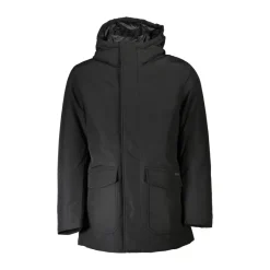 Woolrich e Katoenen Hoodie met Rits en Knopen-Heren Jassen