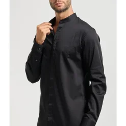 Armani Exchange e katoenen overhemd met opstaande kraag-Heren Overhemden