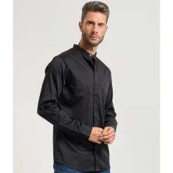 Armani Exchange e katoenen overhemd met opstaande kraag-Heren Overhemden