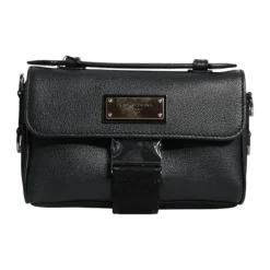 Dolce & Gabbana e leren crossbody tas met logoplaat-Heren Tassen