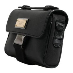 Dolce & Gabbana e leren crossbody tas met logoplaat-Heren Tassen